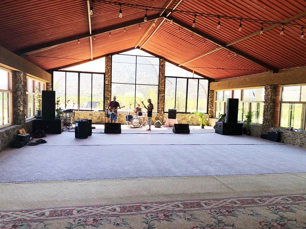The meditation hall in Gran Kustal where OSHOfest Mexi-Cali happened. It's in The Baja, a few hours drive south of San Diego.